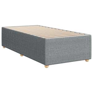 Box spring postel s matrací světle šedá 80 x 200 cm textil - obrázek 9
