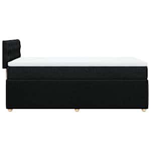 Box spring postel s matrací černá 80 x 200 cm textil - obrázek 7