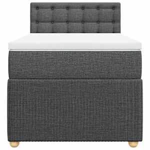 Box spring postel s matrací tmavě šedá 80 x 200 cm textil - obrázek 6