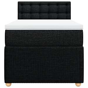 Box spring postel s matrací černá 80 x 200 cm textil - obrázek 6