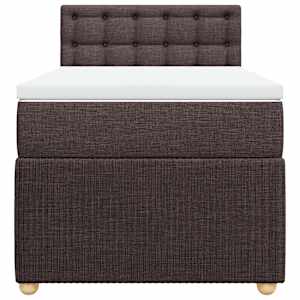 Box spring postel s matrací tmavě hnědá 80x200 cm textil - obrázek 6