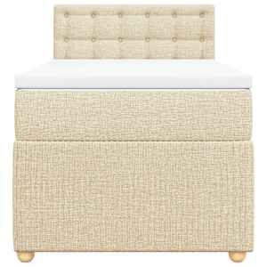 Box spring postel s matrací krémová 80 x 200 cm textil - obrázek 6