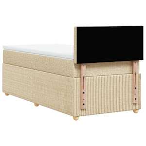 Box spring postel s matrací krémová 80 x 200 cm textil - obrázek 8