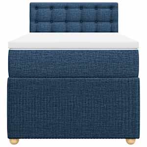 Box spring postel s matrací modrá 80x200 cm textil - obrázek 6