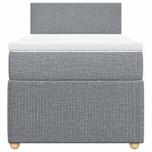 Box spring postel s matrací světle šedá 90x190 cm textil - obrázek 6