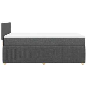Box spring postel s matrací tmavě šedá 90x190 cm textil - obrázek 7