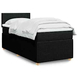 Box spring postel s matrací černá 90x190 cm textil - obrázek 1