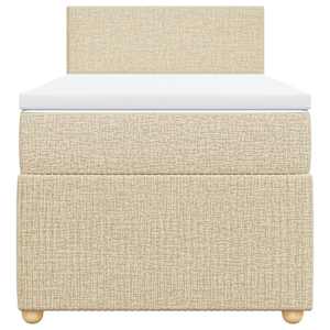 Box spring postel s matrací krémová 90x190 cm textil - obrázek 6
