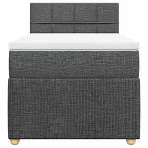 Box spring postel s matrací tmavě šedá 90x190 cm textil - obrázek 6