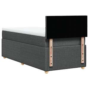 Box spring postel s matrací tmavě šedá 90x190 cm textil - obrázek 8