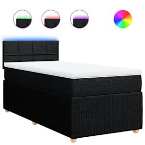 Box spring postel s matrací černá 90x190 cm textil - obrázek 2