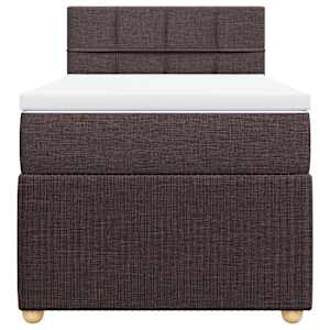 Box spring postel s matrací tmavě hnědá 90x190 cm textil - obrázek 6