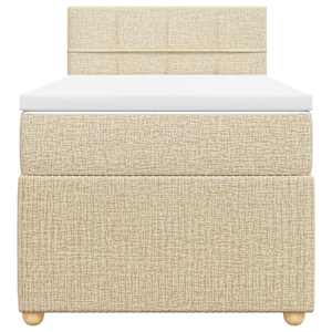 Box spring postel s matrací krémová 90x190 cm textil - obrázek 6
