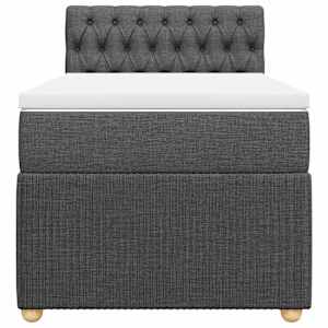 Box spring postel s matrací tmavě šedá 90x190 cm textil - obrázek 6
