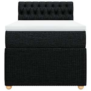 Box spring postel s matrací černá 90x190 cm textil - obrázek 6