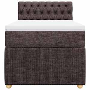 Box spring postel s matrací tmavě hnědá 90x190 cm textil - obrázek 6