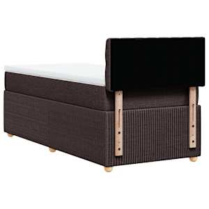 Box spring postel s matrací tmavě hnědá 90x190 cm textil - obrázek 8
