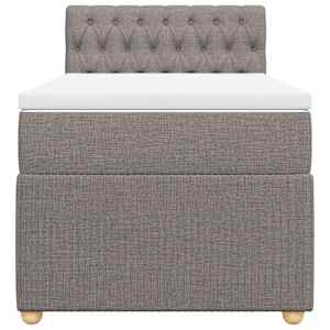 Box spring postel s matrací taupe 90x190 cm textil - obrázek 6
