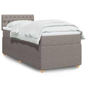 Box spring postel s matrací taupe 90x190 cm textil - obrázek 1