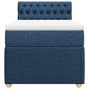 Box spring postel s matrací modrá 90x190 cm textil - obrázek 6