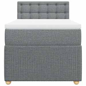 Box spring postel s matrací světle šedá 90x190 cm textil - obrázek 6
