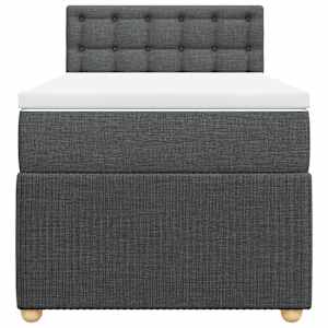 Box spring postel s matrací tmavě šedá 90x190 cm textil - obrázek 6