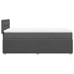 Box spring postel s matrací tmavě šedá 90x190 cm textil - obrázek 7