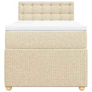 Box spring postel s matrací krémová 90x190 cm textil - obrázek 6