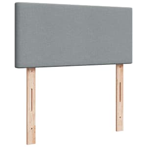 Box spring postel s matrací světle šedý 100 x 200 cm textil - obrázek 12
