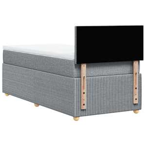 Box spring postel s matrací světle šedý 100 x 200 cm textil - obrázek 8