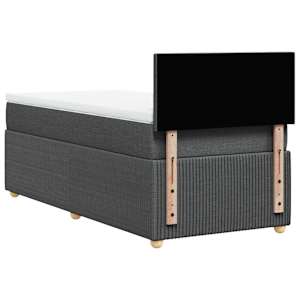Box spring postel s matrací tmavě šedá 100 x 200 cm textil - obrázek 8