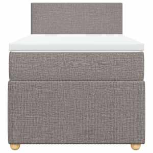 Box spring postel s matrací taupe 100 x 200 cm textil - obrázek 6