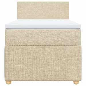 Box spring postel s matrací krémová 100 x 200 cm textil - obrázek 6