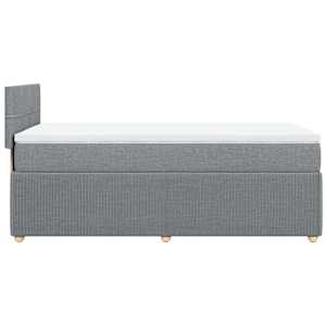 Box spring postel s matrací světle šedý 100 x 200 cm textil - obrázek 7
