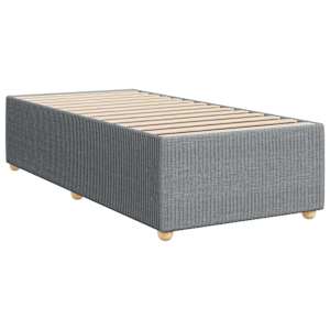 Box spring postel s matrací světle šedý 100 x 200 cm textil - obrázek 9