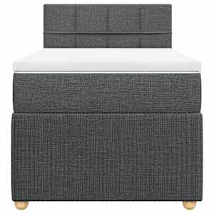 Box spring postel s matrací tmavě šedá 100 x 200 cm textil - obrázek 6