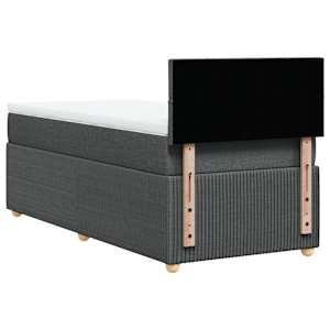 Box spring postel s matrací tmavě šedá 100 x 200 cm textil - obrázek 8