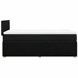 Box spring postel s matrací černá 100 x 200 cm textil - obrázek 7