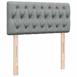 Box spring postel s matrací světle šedý 100 x 200 cm textil - obrázek 12