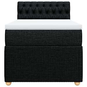 Box spring postel s matrací černá 100 x 200 cm textil - obrázek 6