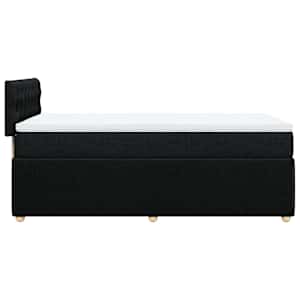 Box spring postel s matrací černá 100 x 200 cm textil - obrázek 7