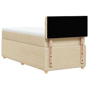 Box spring postel s matrací krémová 100 x 200 cm textil - obrázek 8