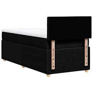 Box spring postel s matrací černá 100 x 200 cm textil - obrázek 8