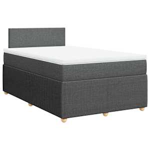Box spring postel s matrací tmavě šedá 120x190 cm textil - obrázek 3