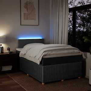 Box spring postel s matrací tmavě šedá 120x190 cm textil - obrázek 5