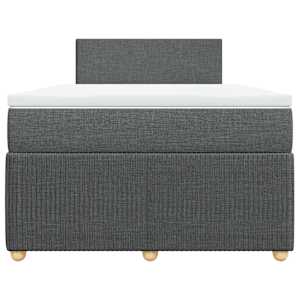 Box spring postel s matrací tmavě šedá 120x190 cm textil - obrázek 6