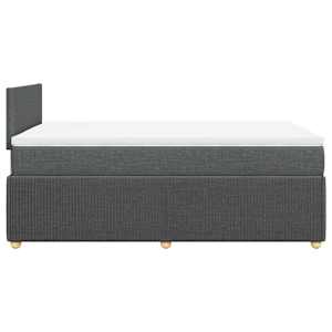 Box spring postel s matrací tmavě šedá 120x190 cm textil - obrázek 7