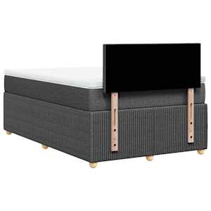 Box spring postel s matrací tmavě šedá 120x190 cm textil - obrázek 8