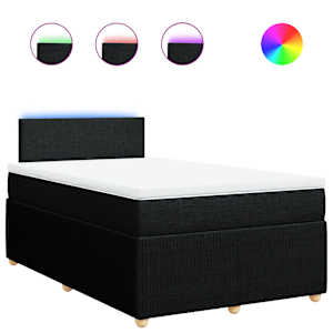 Box spring postel s matrací černá 120x190 cm textil - obrázek 2