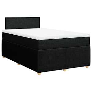 Box spring postel s matrací černá 120x190 cm textil - obrázek 3